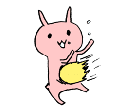 Rabbit of datsuryoku-kei (ennui-style) sticker #7094289