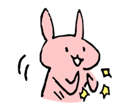 Rabbit of datsuryoku-kei (ennui-style) sticker #7094292