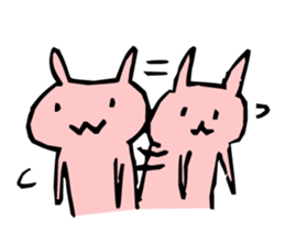 Rabbit of datsuryoku-kei (ennui-style) sticker #7094293