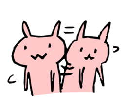 Rabbit of datsuryoku-kei (ennui-style) sticker #7094293