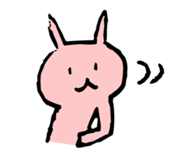 Rabbit of datsuryoku-kei (ennui-style) sticker #7094296