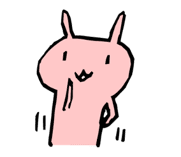 Rabbit of datsuryoku-kei (ennui-style) sticker #7094297