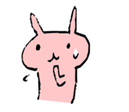 Rabbit of datsuryoku-kei (ennui-style) sticker #7094298