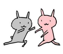 Rabbit of datsuryoku-kei (ennui-style) sticker #7094299