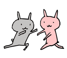 Rabbit of datsuryoku-kei (ennui-style) sticker #7094299
