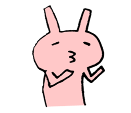 Rabbit of datsuryoku-kei (ennui-style) sticker #7094300