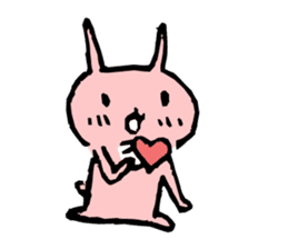 Rabbit of datsuryoku-kei (ennui-style) sticker #7094301