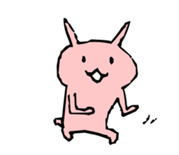 Rabbit of datsuryoku-kei (ennui-style) sticker #7094302