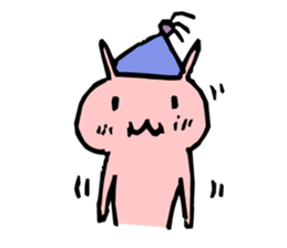 Rabbit of datsuryoku-kei (ennui-style) sticker #7094303