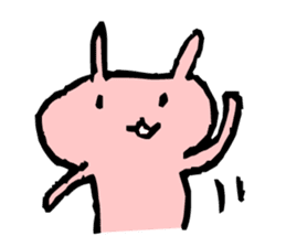 Rabbit of datsuryoku-kei (ennui-style) sticker #7094307