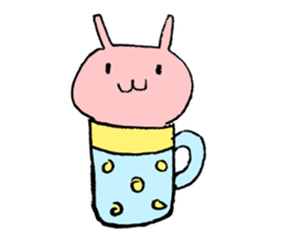 Rabbit of datsuryoku-kei (ennui-style) sticker #7094308