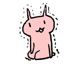 Rabbit of datsuryoku-kei (ennui-style) sticker #7094311