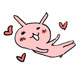 Rabbit of datsuryoku-kei (ennui-style) sticker #7094312