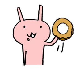 Rabbit of datsuryoku-kei (ennui-style) sticker #7094313