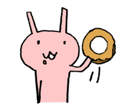 Rabbit of datsuryoku-kei (ennui-style) sticker #7094313