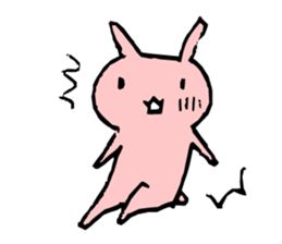 Rabbit of datsuryoku-kei (ennui-style) sticker #7094314