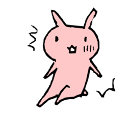 Rabbit of datsuryoku-kei (ennui-style) sticker #7094314