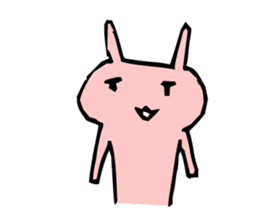 Rabbit of datsuryoku-kei (ennui-style) sticker #7094315