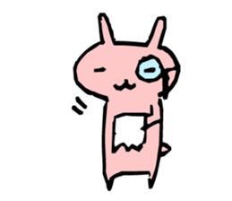 Rabbit of datsuryoku-kei (ennui-style) sticker #7094317