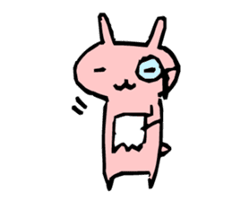 Rabbit of datsuryoku-kei (ennui-style) sticker #7094317