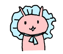Rabbit of datsuryoku-kei (ennui-style) sticker #7094318