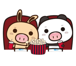 Pig Bunny Baby & Pig Bear III(True love) sticker #7094600