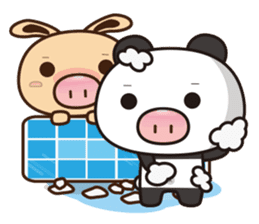 Pig Bunny Baby & Pig Bear III(True love) sticker #7094609