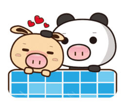Pig Bunny Baby & Pig Bear III(True love) sticker #7094610