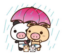Pig Bunny Baby & Pig Bear III(True love) sticker #7094611