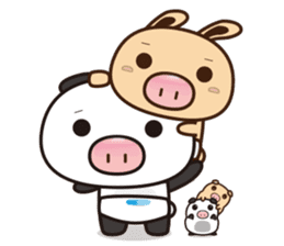 Pig Bunny Baby & Pig Bear III(True love) sticker #7094613
