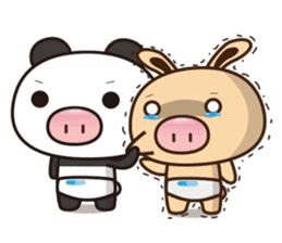 Pig Bunny Baby & Pig Bear III(True love) sticker #7094615