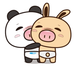 Pig Bunny Baby & Pig Bear III(True love) sticker #7094618