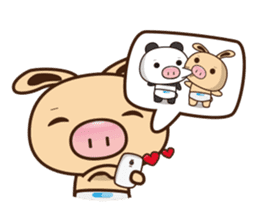 Pig Bunny Baby & Pig Bear III(True love) sticker #7094620