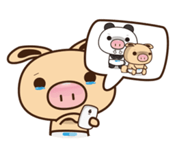 Pig Bunny Baby & Pig Bear III(True love) sticker #7094622