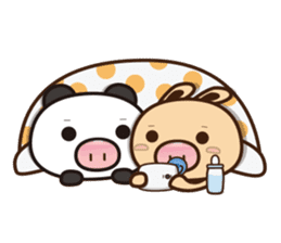Pig Bunny Baby & Pig Bear III(True love) sticker #7094626