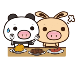 Pig Bunny Baby & Pig Bear III(True love) sticker #7094630