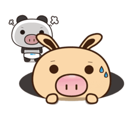 Pig Bunny Baby & Pig Bear III(True love) sticker #7094632