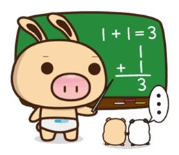 Pig Bunny Baby & Pig Bear III(True love) sticker #7094636