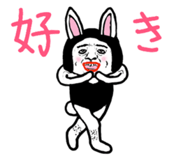 Ugly Bunny Boy sticker #7096062
