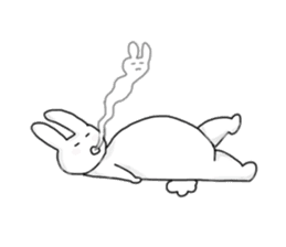 Sticker of fat rabbit. sticker #7096414