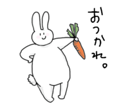Sticker of fat rabbit. sticker #7096415