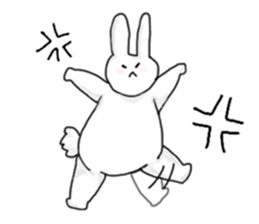 Sticker of fat rabbit. sticker #7096430