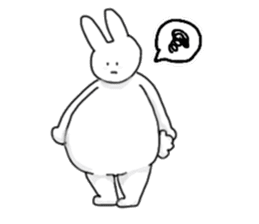 Sticker of fat rabbit. sticker #7096433