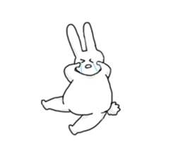Sticker of fat rabbit. sticker #7096434