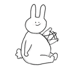 Sticker of fat rabbit. sticker #7096435