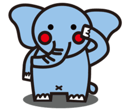 blue elephant sticker #7096681