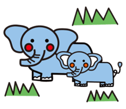 blue elephant sticker #7096685