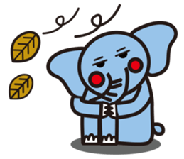 blue elephant sticker #7096689