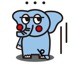 blue elephant sticker #7096699