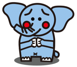 blue elephant sticker #7096701